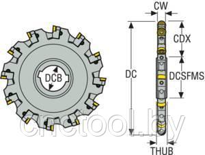 Фреза дисковая со сменными пластинами 335.18-200.0810XL.50-14N-R4ADJ (Швеция) - фото 2 - id-p127579480