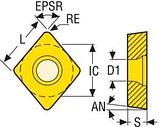 Пластина CBN CCGW09T308S-02020-L1-B,CBN200 (Швеция), фото 3