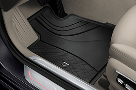 Резиновые оригинальные передние коврики BMW G11/G12 7 серия, Black