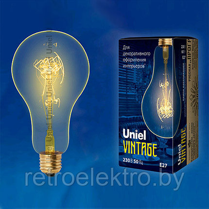 Ретро лампа накаливания Эдисона UNIEL IL-V-A95-60/GOLDEN/E27 SW01, фото 2