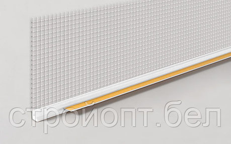 Оконный профиль примыкающий с сеткой Profigips (белый), 6 мм, 3 м, фото 2