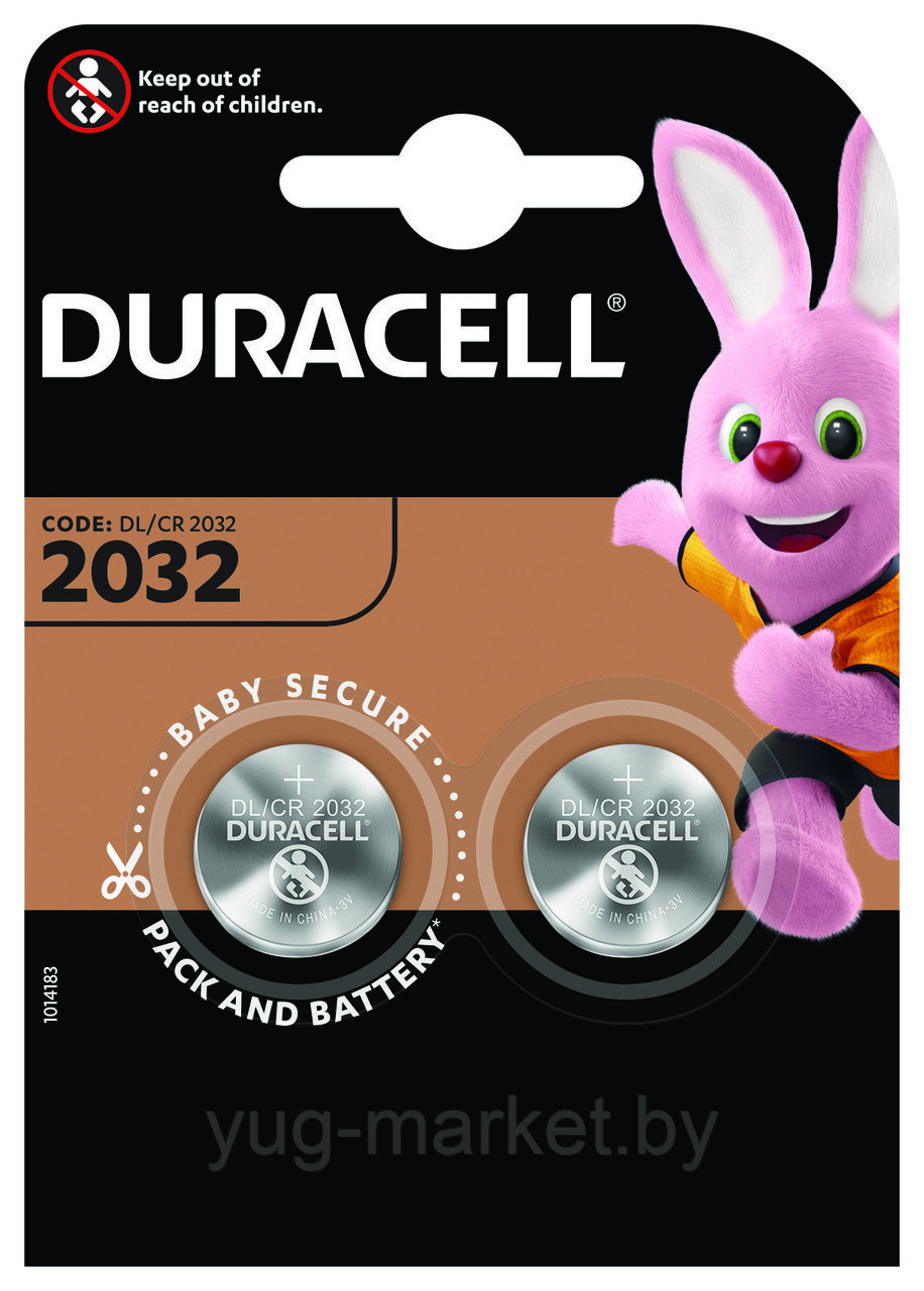 Батарейка DURACELL Lithium DL2032 2BP - фото 1 - id-p127591204