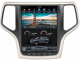 Штатная магнитола CarMedia  для Jeep Grand Cherokee WK2 2013+ Tesla Style на Android 10 (цвет шампань)
