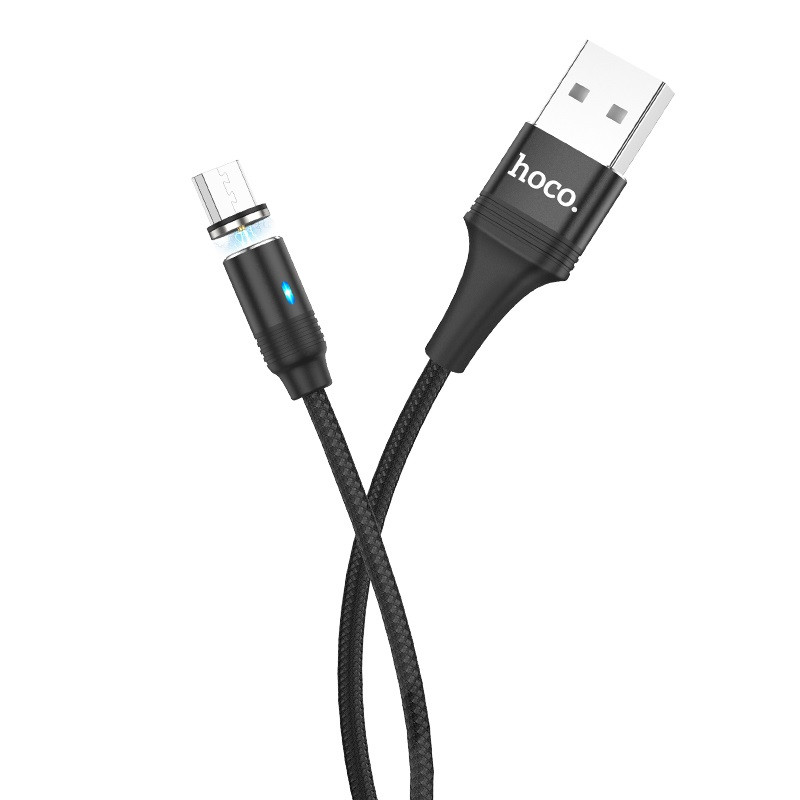 Кабель магнитный Micro USB Hoco U76 Fresh Black (для зарядки) - фото 3 - id-p127593666