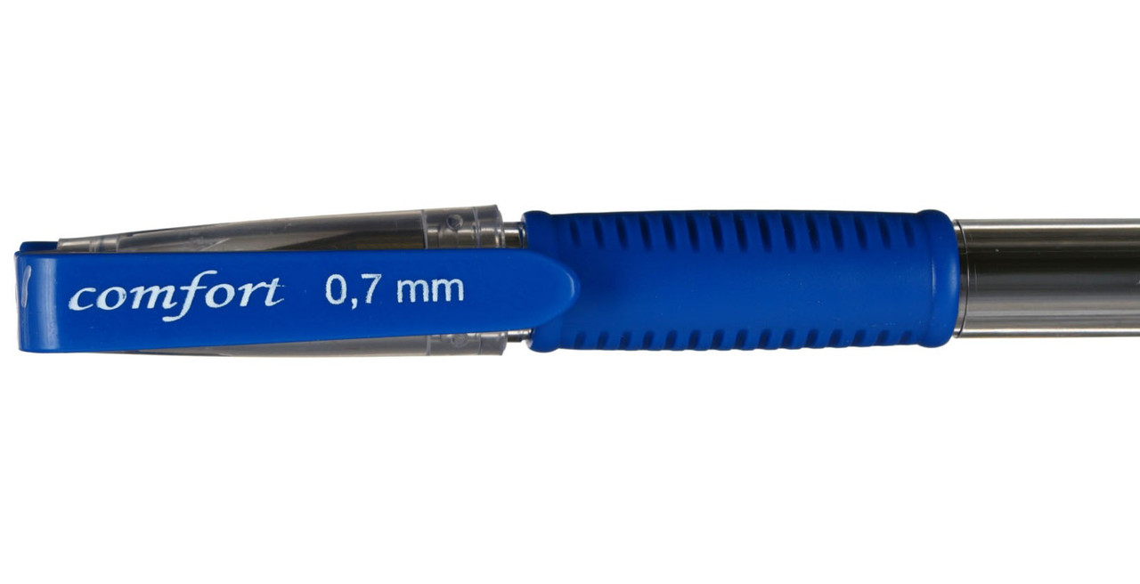Ручка гелевая Comfort корпус прозрачный, стержень синий - фото 1 - id-p127594711
