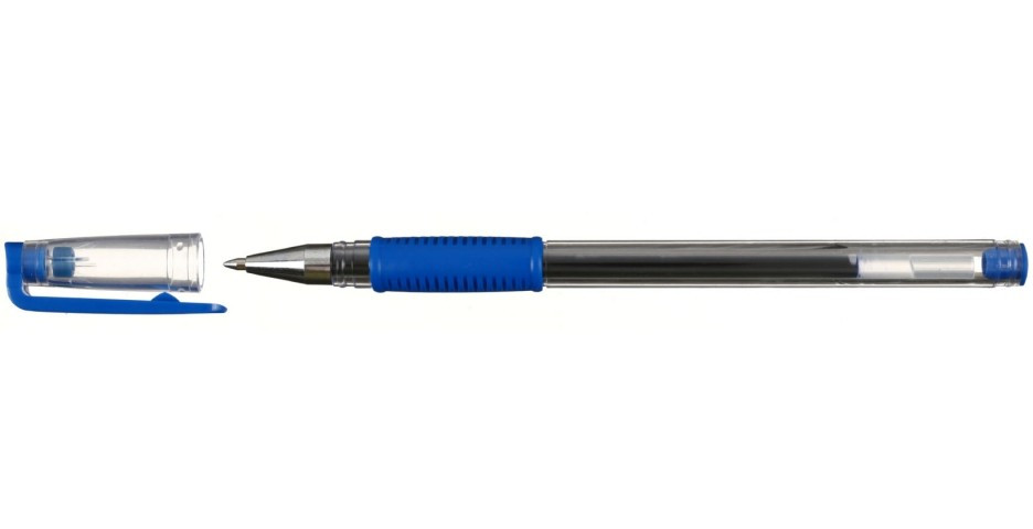 Ручка гелевая Comfort корпус прозрачный, стержень синий - фото 2 - id-p127594711