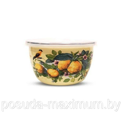 Миска с пластиковой крышкой 1,7 л 342118 Айва