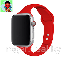 Силиконовый ремешок для Apple Watch 38/40 мм, цвет: Китайский красный