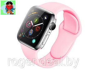 Силиконовый ремешок для Apple Watch 38/40 мм, цвет: Розовый