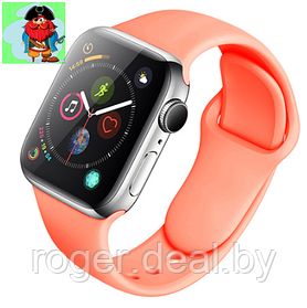 Силиконовый ремешок для Apple Watch 38/40 мм, цвет: Персиковый