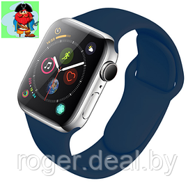 Силиконовый ремешок для Apple Watch 38/40 мм, цвет: Полуночный синий
