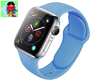 Силиконовый ремешок для Apple Watch 38/40 мм, цвет: темно-голубой