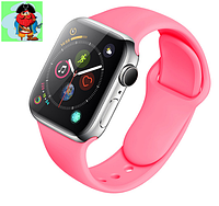 Силиконовый ремешок для Apple Watch 38/40 мм, цвет: ярко-розовый