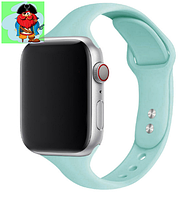 Силиконовый ремешок для Apple Watch 38/40 мм, цвет: светло-бирюзовый