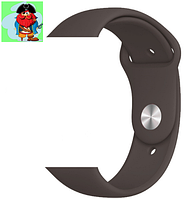 Силиконовый ремешок для Apple Watch 42/44 мм, цвет: Серо-коричневый
