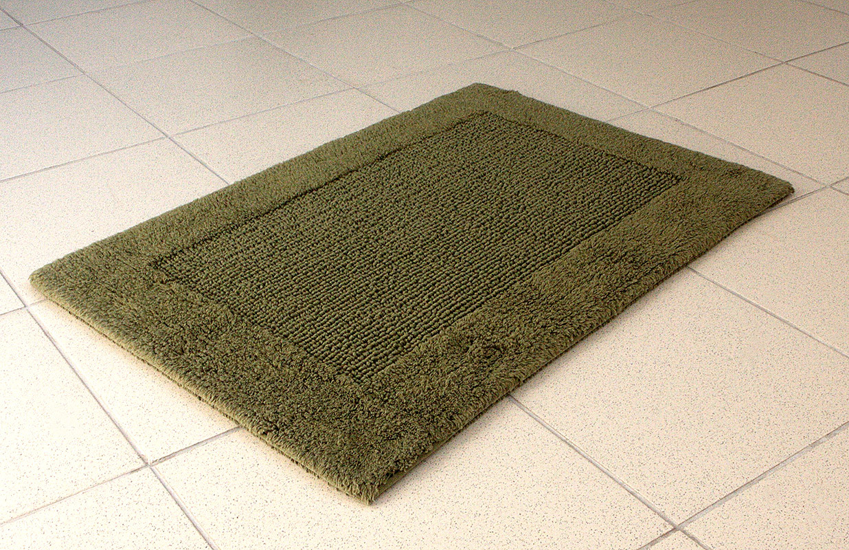 Коврик хлопковый в ванную QUATRO 105X60 оливковый
