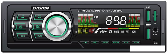 USB-магнитола Digma DCR-350G - фото 1 - id-p107275004