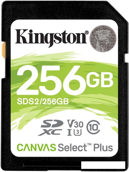 Карта памяти Kingston Canvas Select Plus SDXC 256GB - фото 1 - id-p121571146