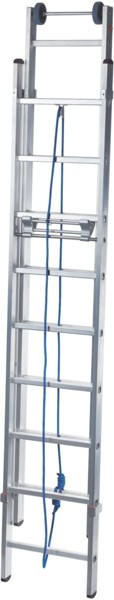 Лестница алюминиевая тросовая двухсекционная индустриальная 20 ст. NV 500 - фото 1 - id-p127620950