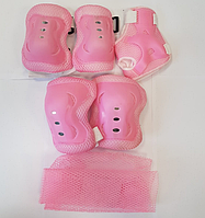 Защита детская для катания на роликах, скейтах, цвет розовый, (6 предметов), арт.HD-01PN