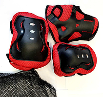 Защита детская для катания на роликах, скейтах, цвет красный с чёрным, (6 предметов), арт.HD-01RD