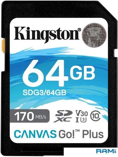 Карта памяти Kingston Canvas Go! Plus SDXC 64GB - фото 1 - id-p127661839