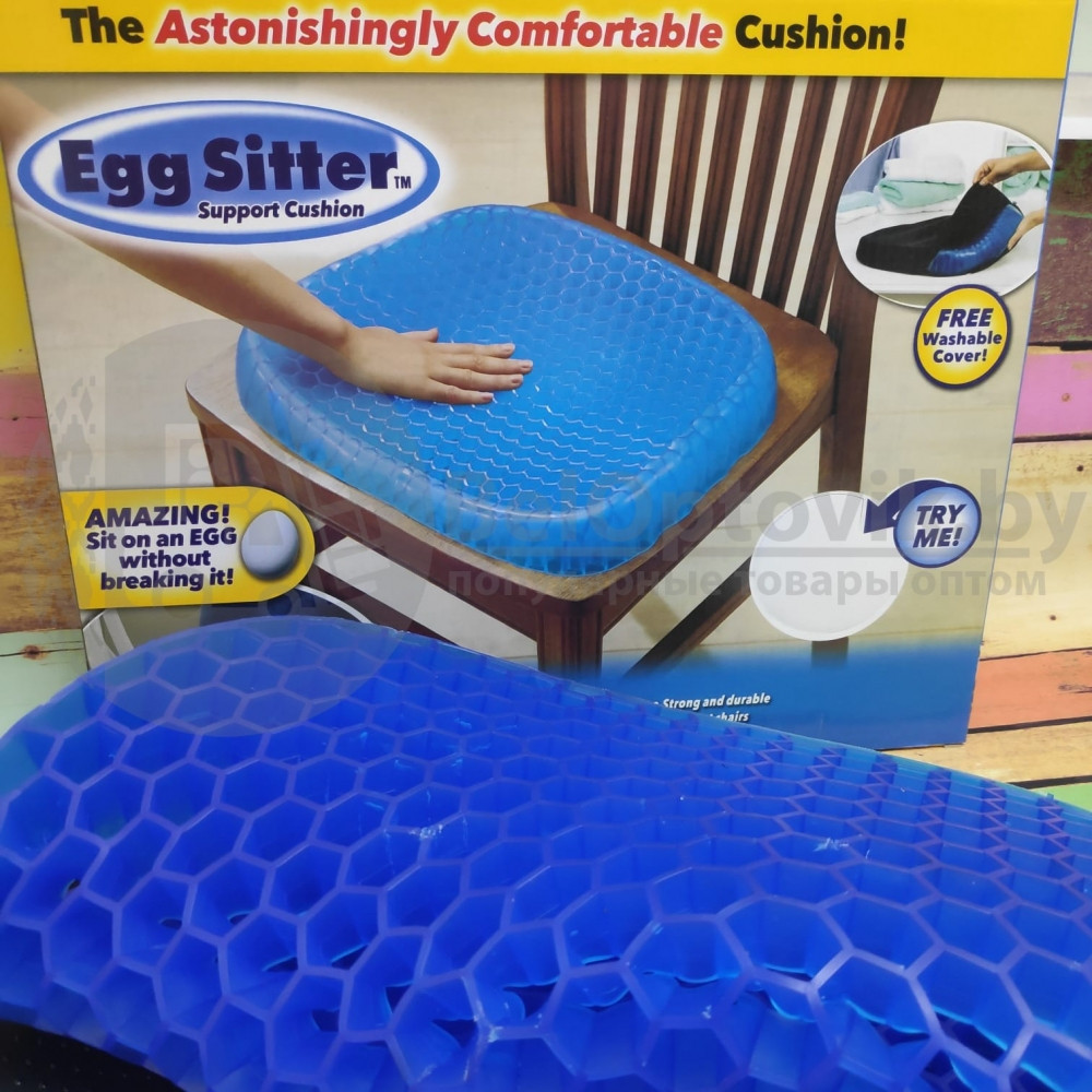 Гелевая подушка для сидения соты Egg Sitter - фото 6 - id-p104436559