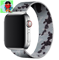Металлический ремешок для Apple Watch 38/40, цвет: Камуфляж серый
