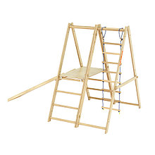 Комплекс Tigerwood Everest Plus: модуль площадка + гимнастический модуль + горка + веревочная лестница