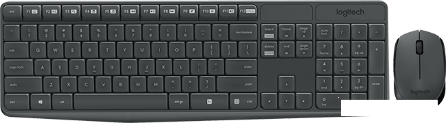 Мышь + клавиатура Logitech MK235 Wireless Keyboard and Mouse [920-007948] - фото 1 - id-p115508863