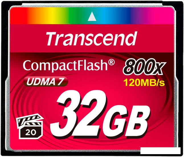 Карта памяти Transcend 800x CompactFlash Premium 32GB (TS32GCF800)
