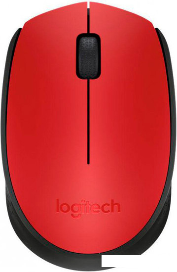 Мышь Logitech M171 Wireless Mouse красный/черный [910-004641] - фото 1 - id-p119547486