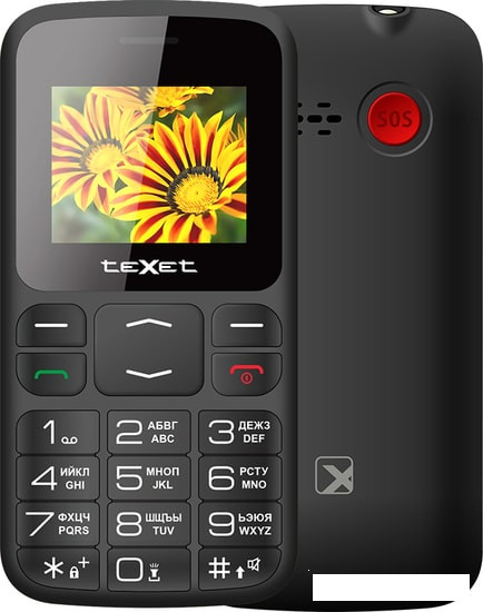 Мобильный телефон TeXet TM-B208 (черный) - фото 1 - id-p102409494