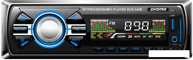 USB-магнитола Digma DCR-340B, фото 2