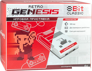 Игровая приставка Retro Genesis 8 Bit Classic (2 геймпада, 300 игр)