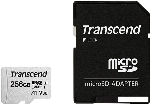 Карта памяти Transcend 300S 256GB (с адаптером), фото 2