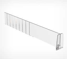 Пластиковый обламывающийся разделитель высотой 60 мм c передним ограничителем 60 мм