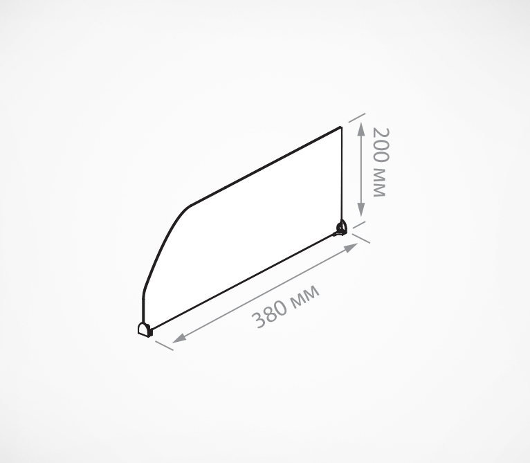 Пластиковый разделитель высотой 200 мм с фиксированной длиной - фото 5 - id-p127691393