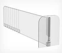 Пластиковый обламывающийся разделитель высотой 120 мм c передним ограничителем 120 мм