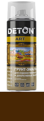 Грунт-эмаль DETON ART (Темный шоколад) для худ. и декор. работ, аэрозоль 520 мл, фото 2