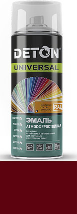 Эмаль алкидная DETON UNIVERSAL (Рубин RAL 3005) атмосферостойкая, аэрозоль 520 мл, фото 2