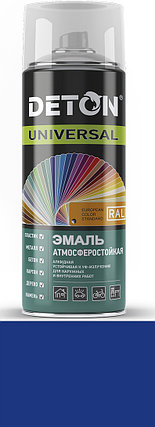 Эмаль алкидная DETON UNIVERSAL (Синяя RAL 5010) атмосферостойкая, аэрозоль 520 мл, фото 2