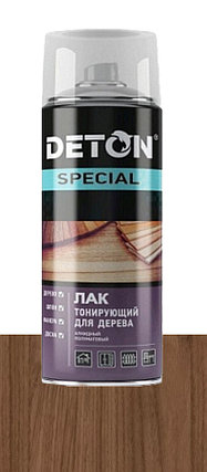 Лак тонирующий для дерева DETON SPECIAL (Орех) защитный, аэрозоль 520 мл, фото 2