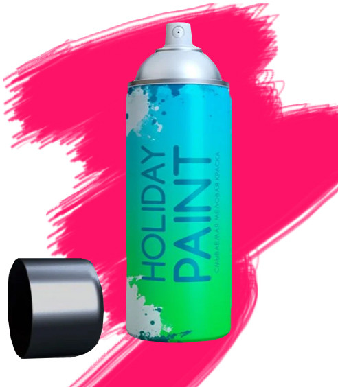 Меловая краска смываемая водой Holiday Paint (Малиновая), 210мл