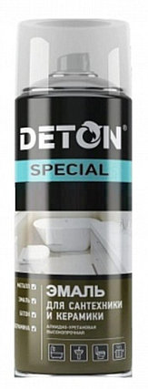 Эмаль для ванн и керамики DETON SPECIAL (Белый), аэрозоль 520 мл, фото 2