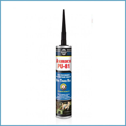 Полиуретановый герметик для авто, жд и грузового транспорта ASMACO PU 81 BUS TRUCK RAIL SEALANT, белый 600 мл, фото 2