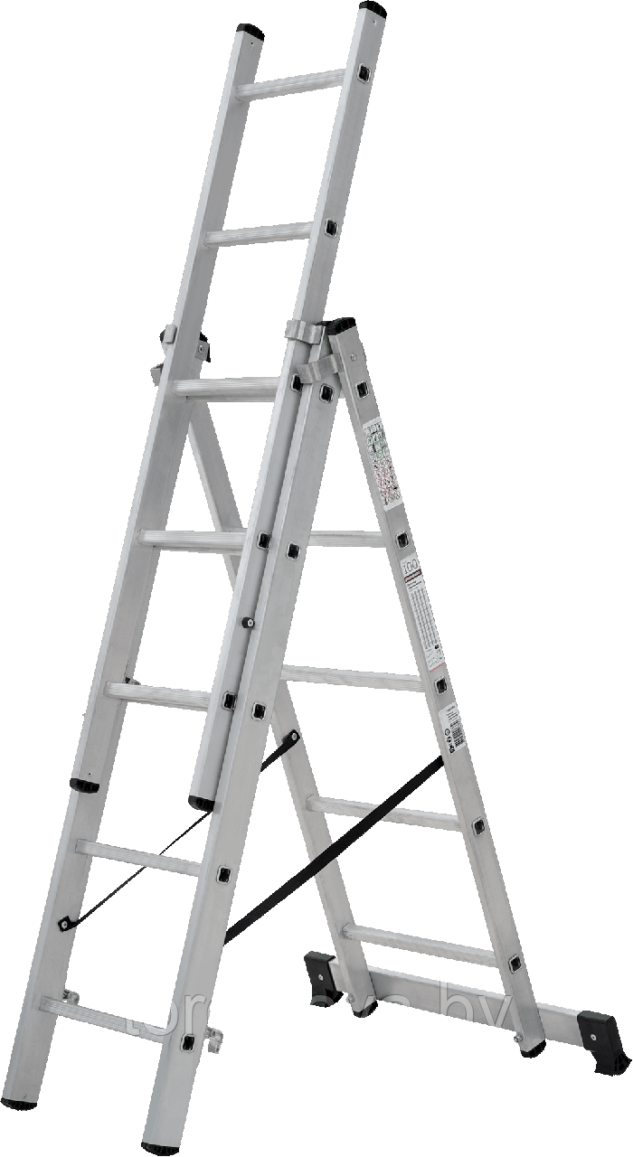Лестница алюминиевая трехсекционная 5 ст. NV 100 - фото 1 - id-p127627975