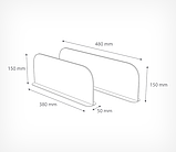 Пластиковый разделитель высотой 150 мм на Т-основании c магнитным скотчем, фото 5