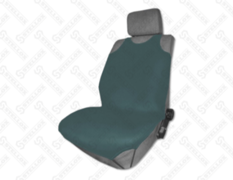 Комплект универс. чехлов-маек на передние автомобильные сидения (цвет темно-серый), 100% полиэстер - фото 1 - id-p127697445