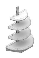 Стеллаж торцевой с дуговыми полками 1625 мм